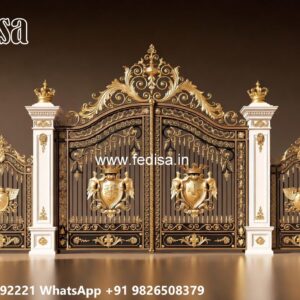 Elegant Gate Design Inspiration For Villas House Main Gate Pillar Design No-1582