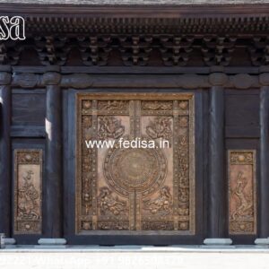 Elegant Wooden Gate Design For Entryways Maharaja Grill Gate No-1677