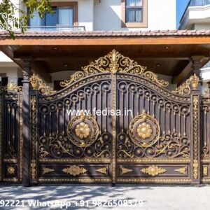 Decorative Garden Gate Ideas Modern Metal And Wood Fence No-1714