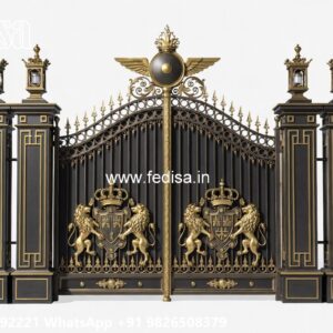 Front Entry Gate Ideas Square Bar Steel Gate Design No-1819