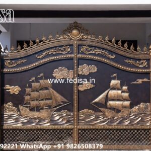 Trendy Gate Styles For Homes Compound Wall Sliding Gate Design No-1843