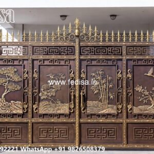 Double Door Gate Design Modern Steel Gate Inspiration No-2368