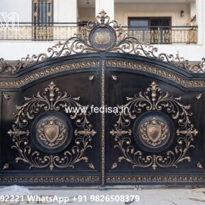 Traditional Wooden Gate Design For Homes Lohe Ka Gate No-2457