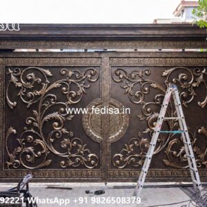 Beautiful Front Gate Ideas Wrought Iron Fence Designs No-149