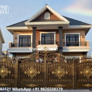 Stylish Gate Designs For Entryway Main Gate Pillar Tiles Design No-233