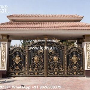 Strong And Stylish Gate Design Ideas Main Gate Wooden Door Design No-628