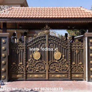 Creative Gate Design Ideas For Villas Portico Gate Design No-649
