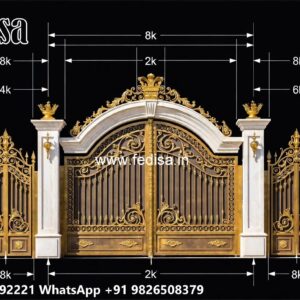 Elegant Gate Design For Home Entrance Modern Front Wall And Gate Designs No-679