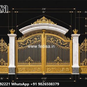 Unique Gate Design Ideas For Villas Residential Gate Design No-680