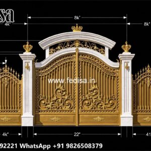 Stylish Gate Design Trends 2027 Gate Elevation Design No-715