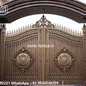 Wooden Gate Design With Modern Touch Boundary Ka Gate No-854