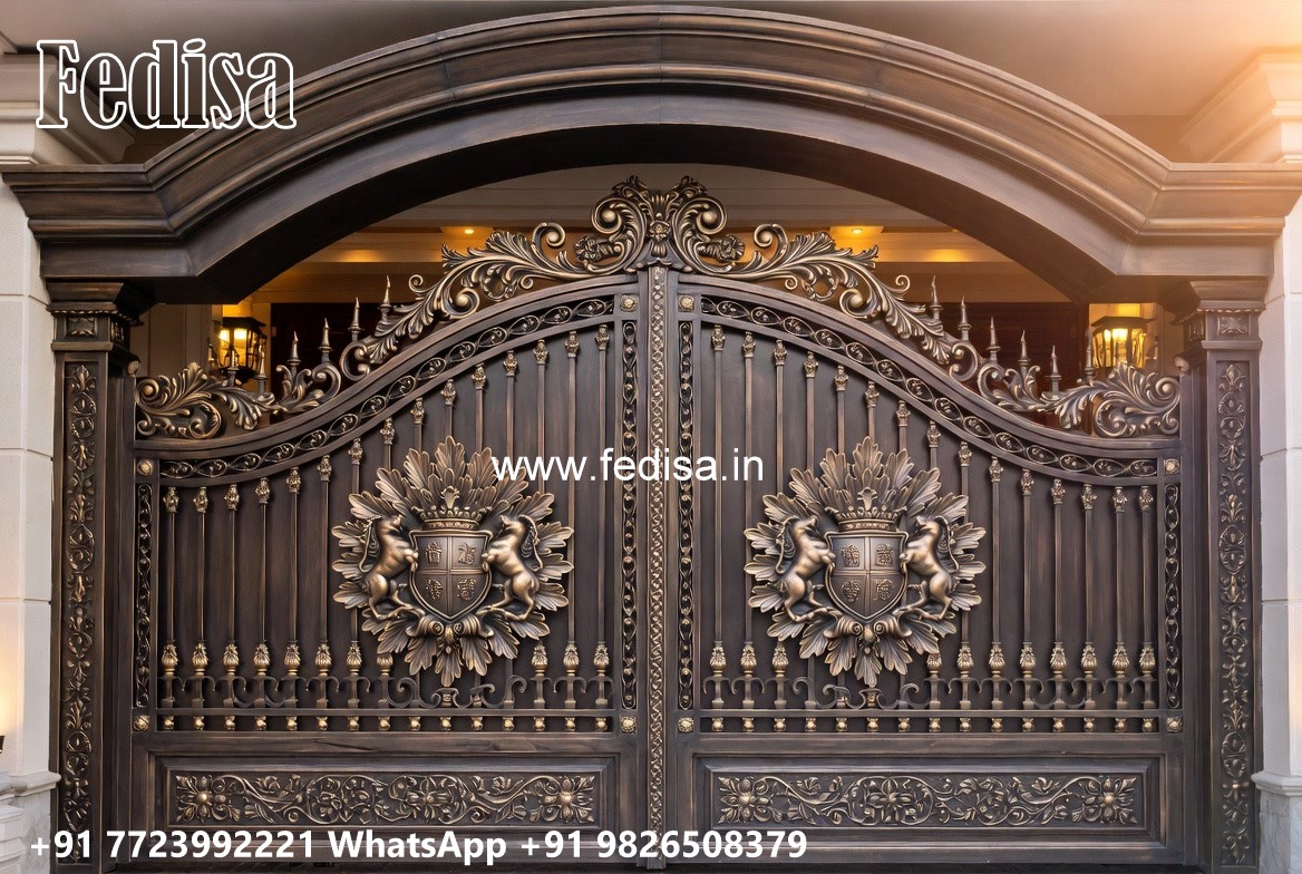 Budget Friendly Steel Gate Ideas Gray Color Gate Design No-1322