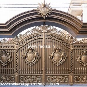 Wooden Gate Design With Modern Touch Main Gate Mirror Design No-1678