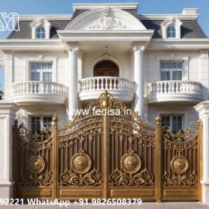Secure Metal Gate Design Wooden Front Gate Design No-1741