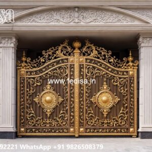 Luxury Wooden Gate Designs For Villas Gate Pillar Design No-2461