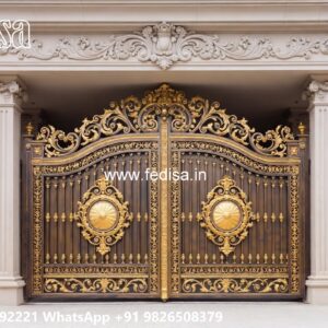 Elegant Wooden Gate Design For Entryways Safety Grill Gate Design For Main Door No-2464