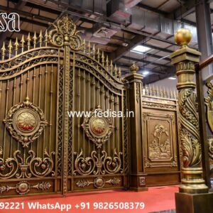 Safe Gate Design For Home Entrance Boundary Wall Design With Grill No-2526