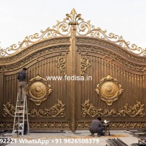 Creative Gate Design Ideas For Villas Lohe Ka Gate Design No-2672