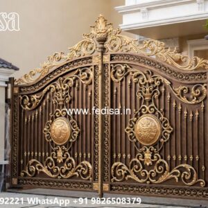 Creative Front Gate Design Collection Compound Wall Gate Pillar Design No-2733