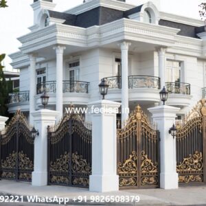Elegant Gate Design Trends For Homes Stainless Steel Main Gate Design No-2769