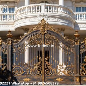 Stylish Gate Design Ideas For Modern Homes Black And Gold Gate Design No-3170