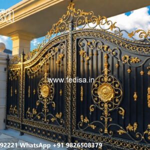 Stylish Entrance Gate Designs Steel And Iron Mix Gate Design No-3360