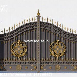 Latest Gate Trends For Homes Steel Maharaja Gate Design No-3817