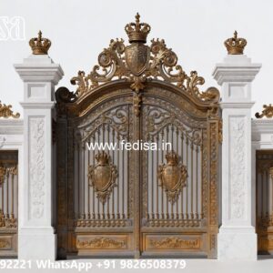 Elegant Gate Design Inspiration For Villas House Main Gate Pillar Design No-4017