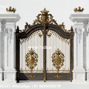 Unique Front Gate Design Ideas Herringbone Gate No-4048