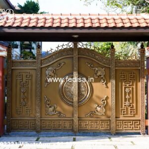 Beautiful Gate Design Ideas For Entryway Gate With Roof Design No-4400