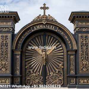 Traditional Wooden Gate Design For Homes Church Entrance Gate Design No-4517