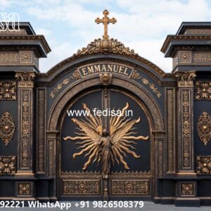 Luxury Wooden Gate Designs For Villas Main Gate Wall Color No-4521