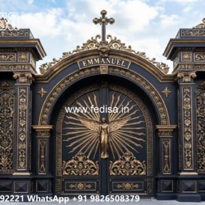 Fancy Gate Design Ideas For Modern Houses 9 Feet Iron Gate Design No-4537
