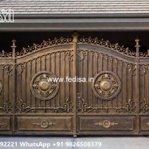 Modern Entry Gate Ideas Round Bar Window Grill Design No-4614