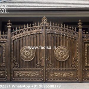 Gate Pillar Design Luxury Wooden Gate Designs For Villas No-4674