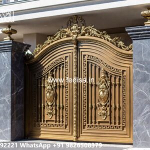 Safe Gate Design For Home Entrance Boundary Wall Design With Grill No-4961