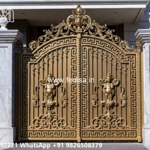 Stylish Entrance Gate Designs Main Gate Color Design No-4971