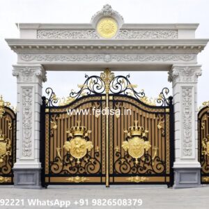 Front Gate Design Ideas For Small Houses Compound Wall Pillar Design No-5294