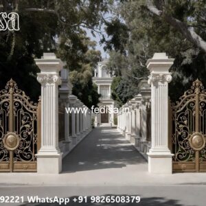 Palace Style Gate Designs Modern Iron Pipe Gate No-5360
