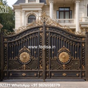 Stylish Home Gate Ideas Main Gate Granite Pillar Design No-5409