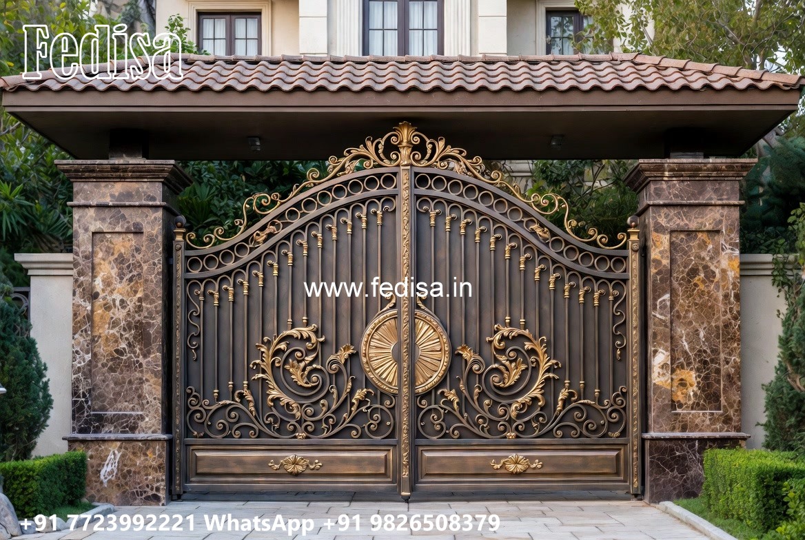 Front Entry Gate Ideas Ss Pipe Gate Design No-5453