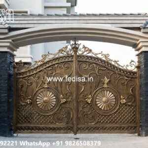 Stylish Entrance Gate Designs Steel And Iron Mix Gate Design No-5795