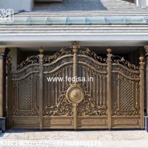 Modern House Gate Design Trends Brown Gate Design No-5917