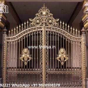 Stylish Front Gate Design Trends 2030 Wooden Sliding Gate Design No-6048