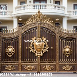 Gate Design Ideas For 2 Floor Houses Iron Boundary Wall Design No-6259