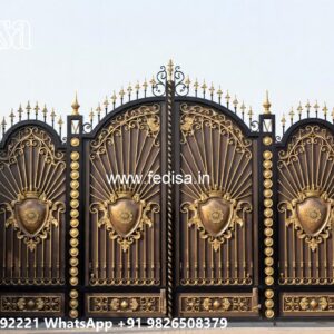 Simple And Elegant Gate Design Ideas Silver Color Gate Design No-6720