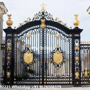 Artistic Gate Design Ideas For Entry Double Gate Fence Design No-6974