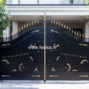 Modern Entry Gate Ideas Round Bar Window Grill Design No-7049