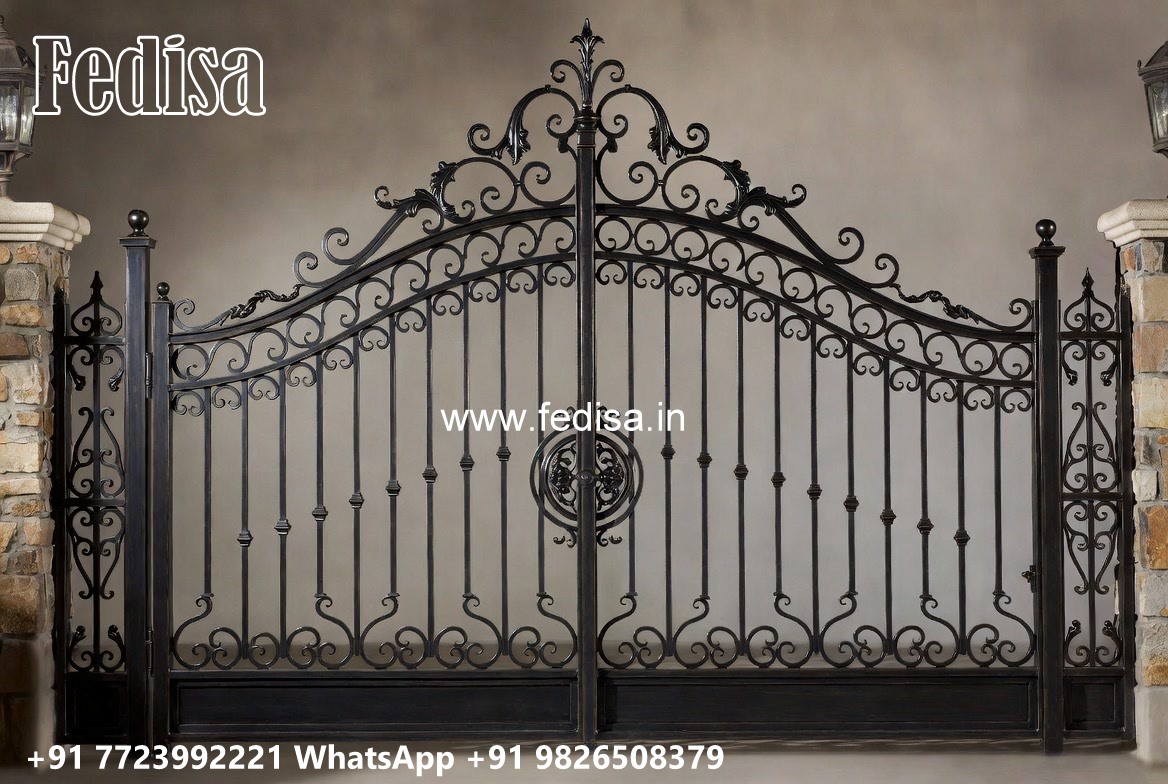 Main Gate Color Design Stylish Entrance Gate Designs No-7184