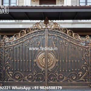 Stylish Entrance Gate Designs Main Gate Color Design No-7406